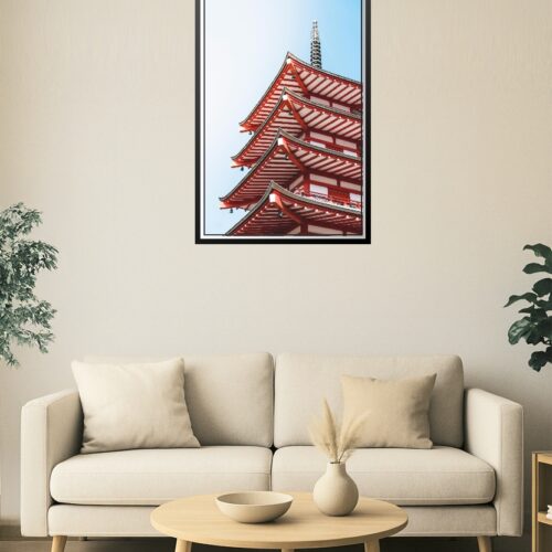 Japanese Pagoda Roof – Minimalist Architecture Photography Print picture
