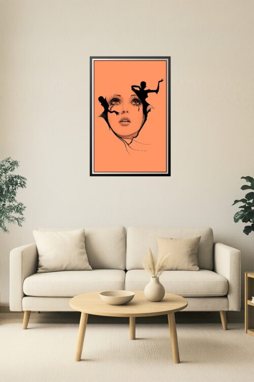 Surreal Pop Art Portrait – Dreamlike Feminine Expression with Abstract Figures picture