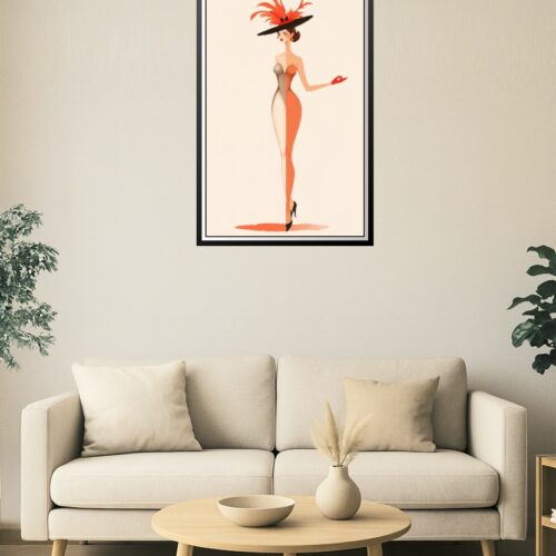 Divine Balance – Art Deco Fashion Silhouette Poster picture