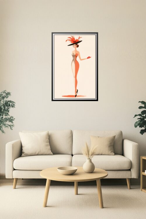 Divine Balance – Art Deco Fashion Silhouette Poster picture