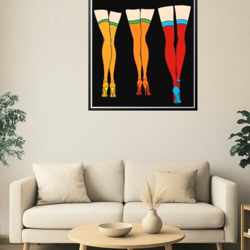 Color Pop Legs – Retro Pop Art Fashion Poster picture