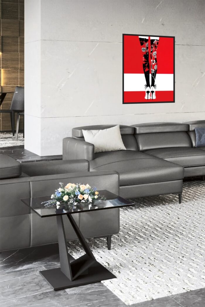 Floral Noir – Legs, High Heel Fashion Art Poster picture