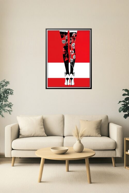 Floral Noir – Legs, High Heel Fashion Art Poster picture