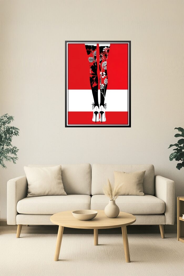 Floral Noir – Legs, High Heel Fashion Art Poster picture