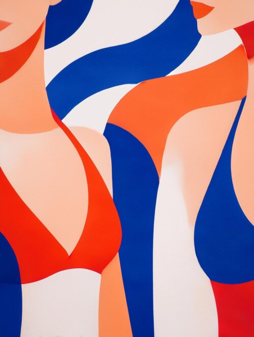 Retro Swimsuit Duo Pop Art Poster picture