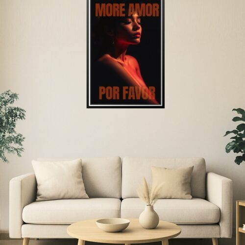 More Amor Por Favor – Minimalist Romantic Portrait Poster picture