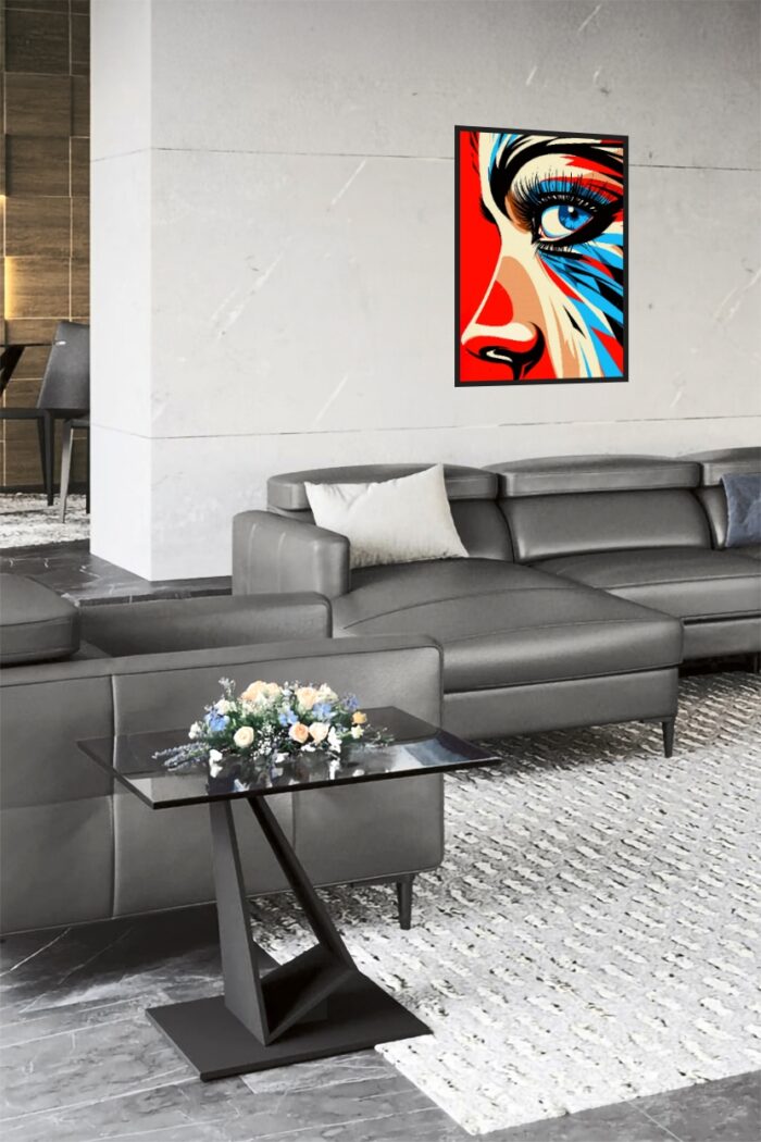 Electric Gaze – Bold Pop Art Eye Poster picture