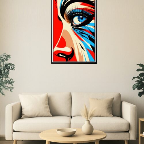 Electric Gaze – Bold Pop Art Eye Poster picture