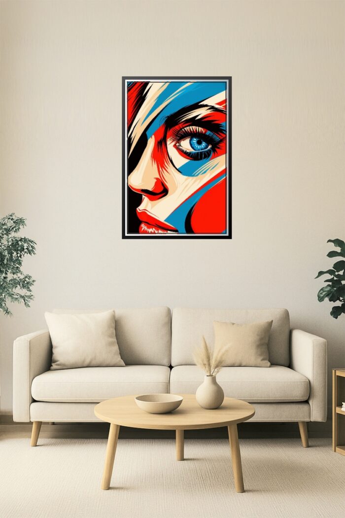 Vivid Vision – Modern Pop Art Woman’s Face Poster picture