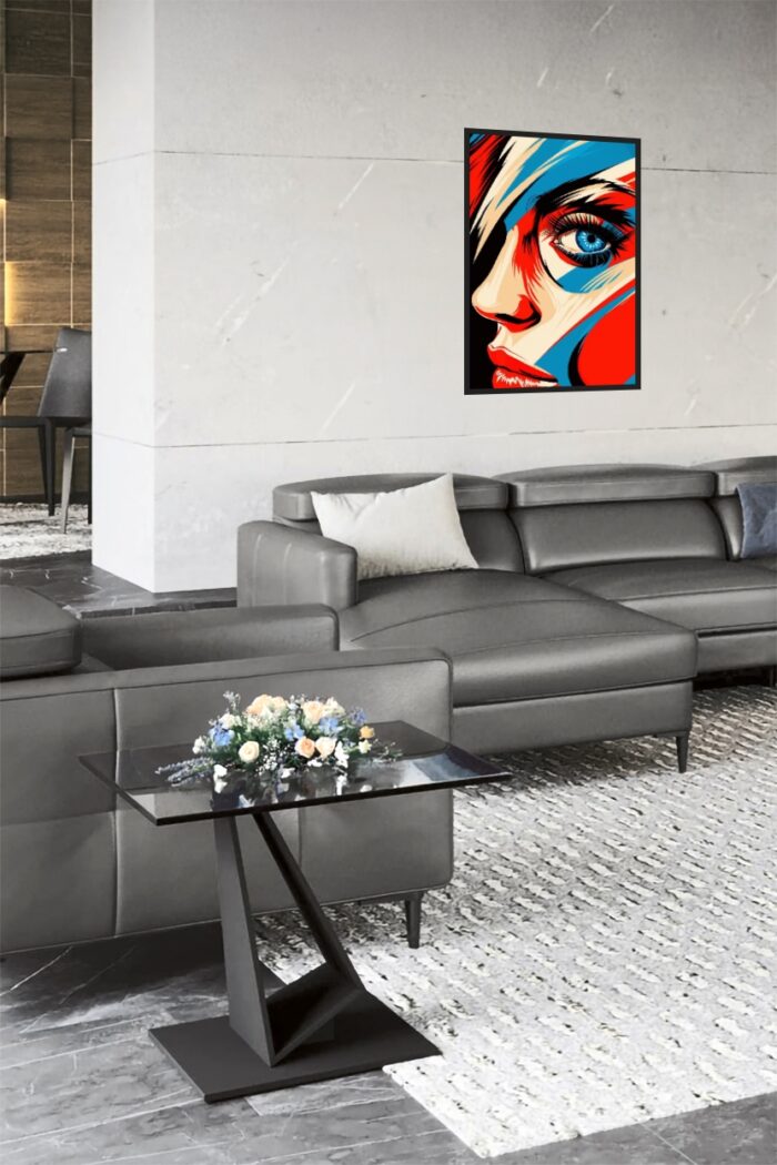 Vivid Vision – Modern Pop Art Woman’s Face Poster picture