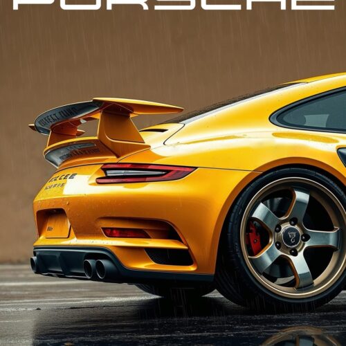 Golden Beast – Porsche 911 GT3 RS Concept Poster picture