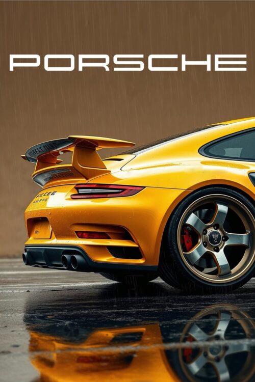 Golden Beast – Porsche 911 GT3 RS Concept Poster picture