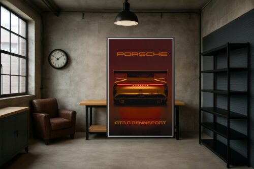 Porsche 911 GT3 R Rennsport – Rear View Racing Poster picture
