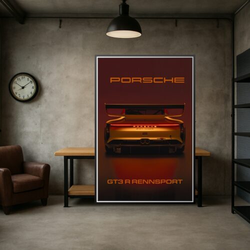 Porsche 911 GT3 R Rennsport – Rear View Racing Poster picture