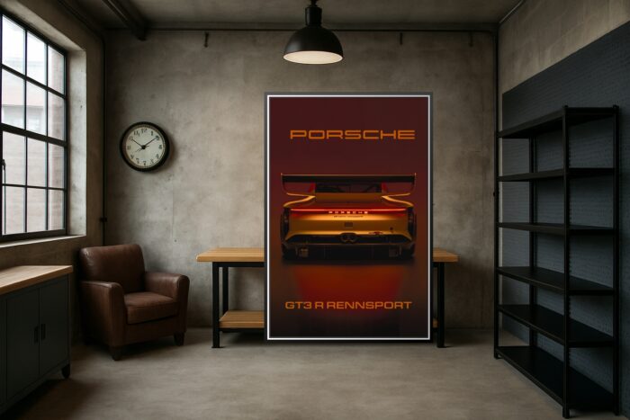 Porsche 911 GT3 R Rennsport – Rear View Racing Poster picture