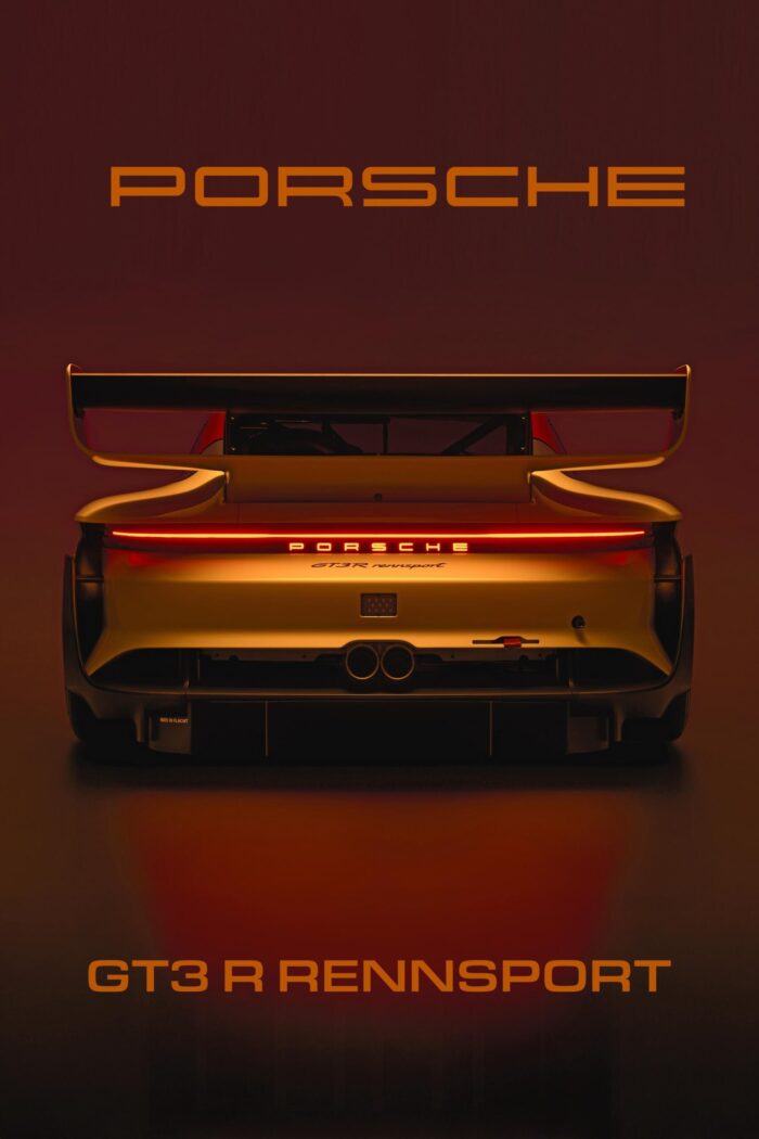 Porsche 911 GT3 R Rennsport – Rear View Racing Poster picture