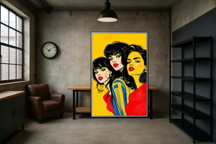 Triple Glam – Bold Pop Art Women Portrait Poster picture