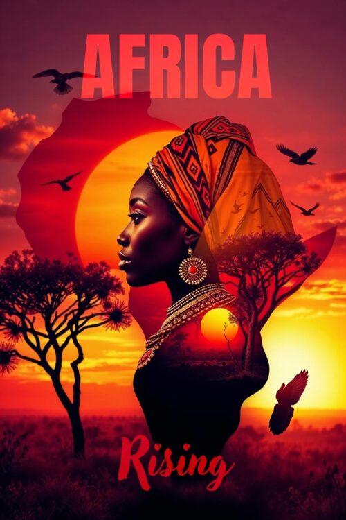 Africa Rising – Cultural Heritage and Sunrise Poster picture