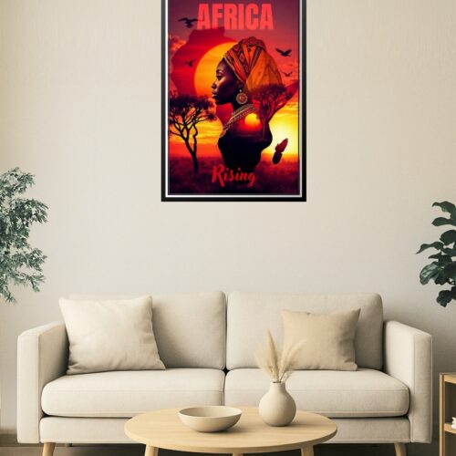 Africa Rising – Cultural Heritage and Sunrise Poster picture