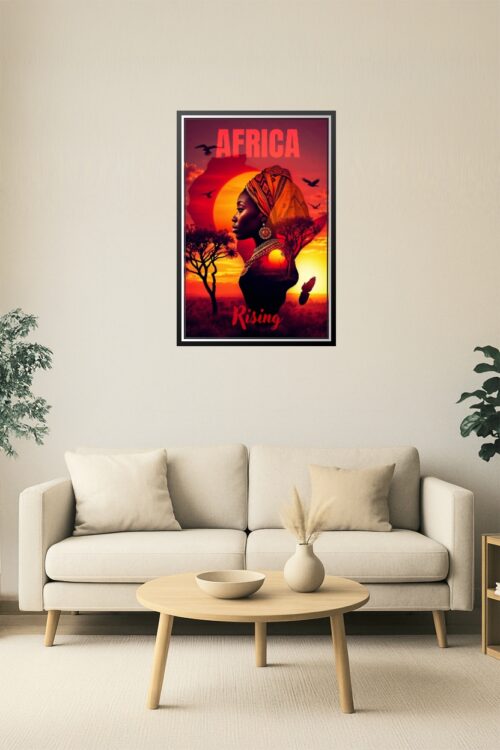 Africa Rising – Cultural Heritage and Sunrise Poster picture