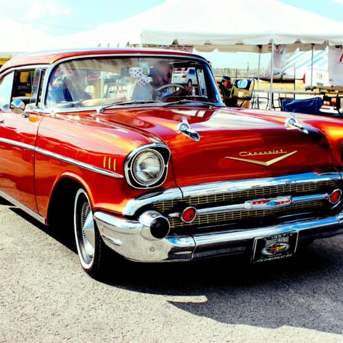 1957 Chevrolet Bel Air Classic Car Poster – Vintage Photography Art Print picture