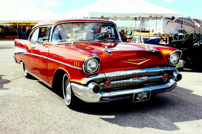 1957 Chevrolet Bel Air Classic Car Poster – Vintage Photography Art Print picture