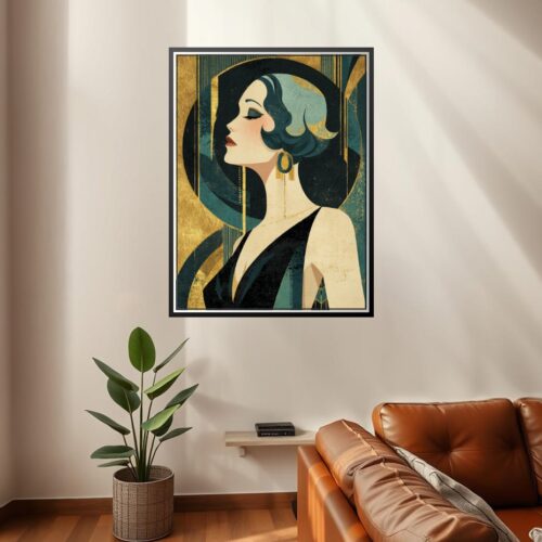 Art Deco Lady Poster – Vintage Glamour Wall Art picture