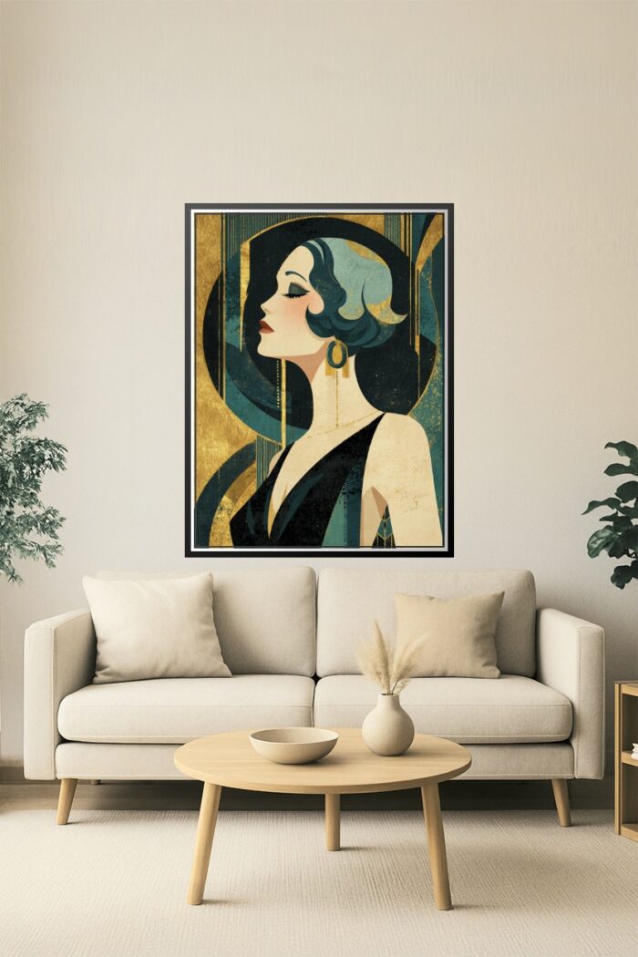 Art Deco Lady Poster – Vintage Glamour Wall Art picture