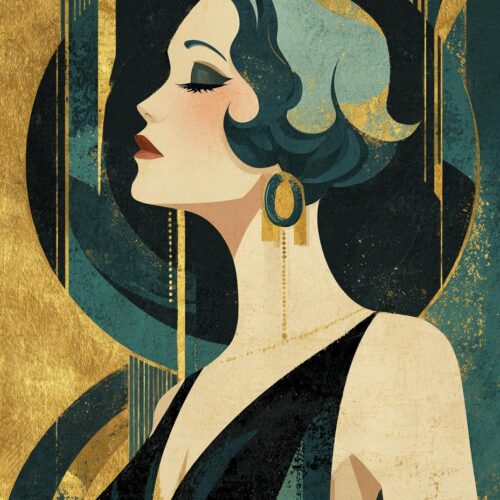 Art Deco Lady Poster – Vintage Glamour Wall Art picture
