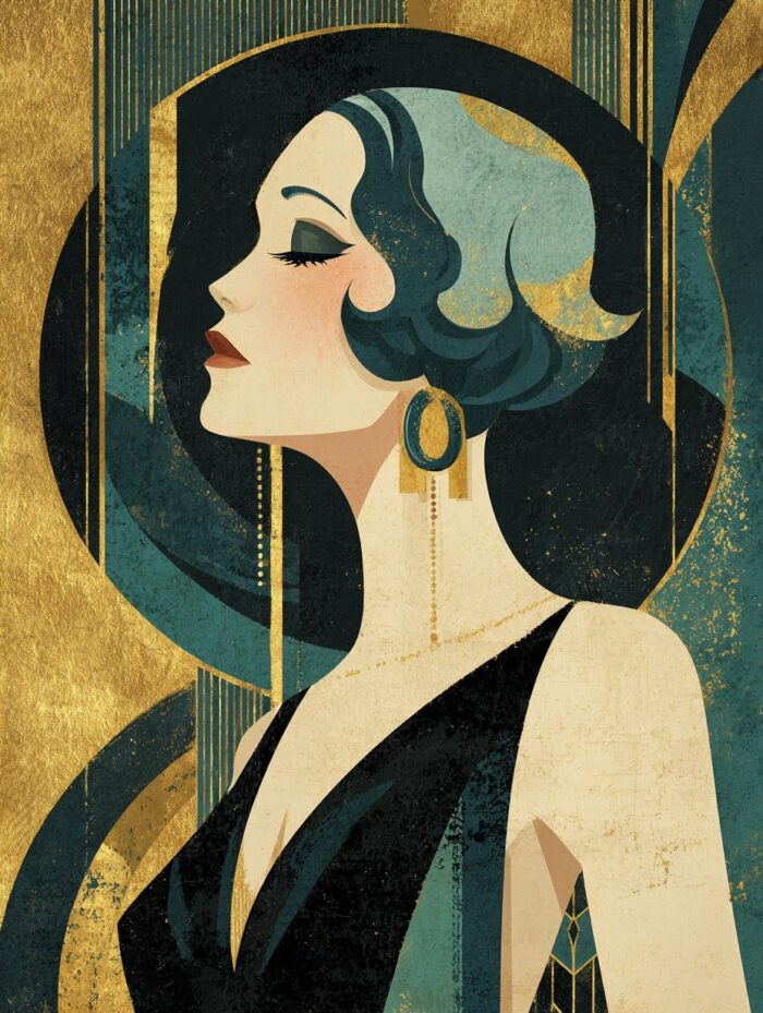 Art Deco Lady Poster – Vintage Glamour Wall Art picture