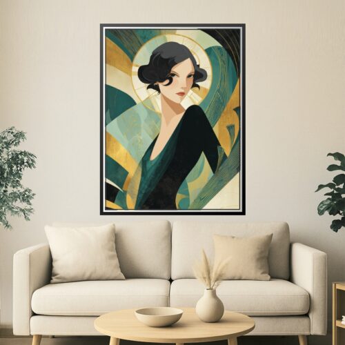 Art Deco Woman Poster – Vintage Elegance Wall Art picture