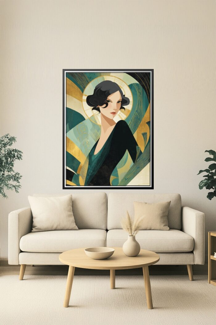 Art Deco Woman Poster – Vintage Elegance Wall Art picture