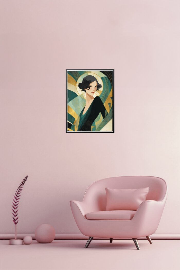Art Deco Woman Poster – Vintage Elegance Wall Art picture