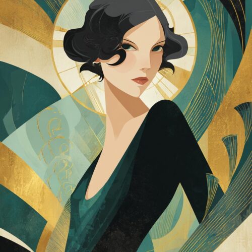 Art Deco Woman Poster – Vintage Elegance Wall Art picture