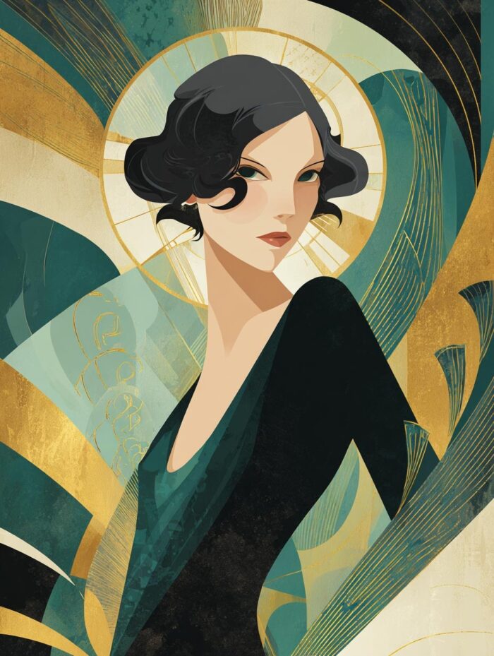 Art Deco Woman Poster – Vintage Elegance Wall Art picture