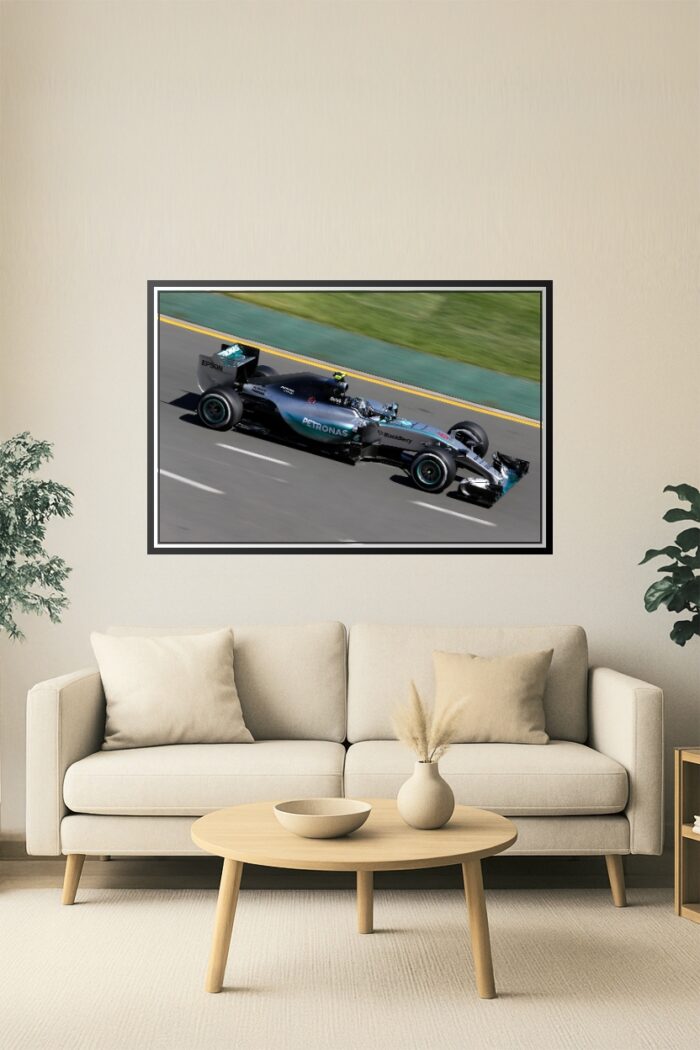 Mercedes AMG Petronas Formula 1 Car Poster – Racing Speed Wall Art picture