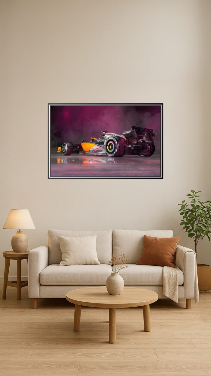 Formula 1 Car Poster – Neon Racing Wall Art picture