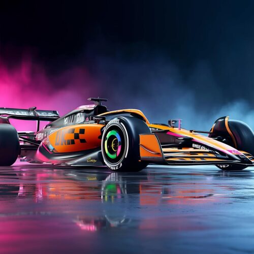 Formula 1 Race Car Poster – Futuristic Neon Racing Wall Art picture