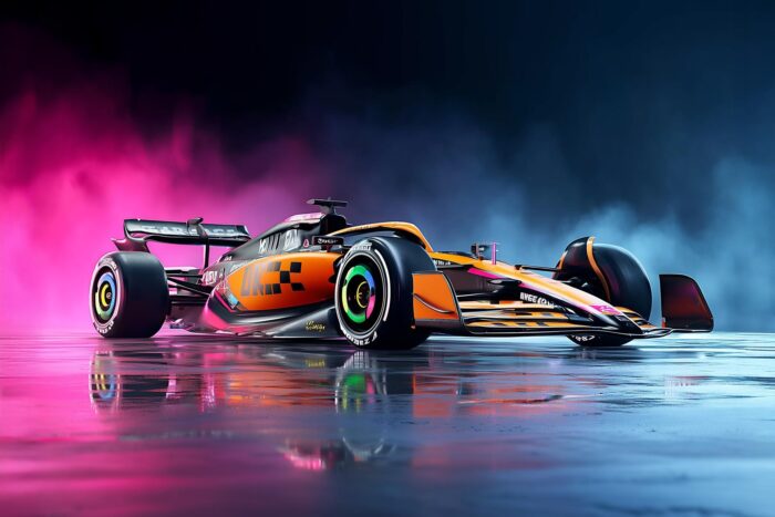 Formula 1 Race Car Poster – Futuristic Neon Racing Wall Art picture