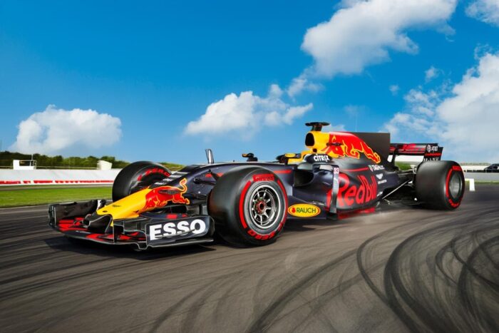 Racing Formula 1 Car Poster – Dynamic Track Wall Art picture