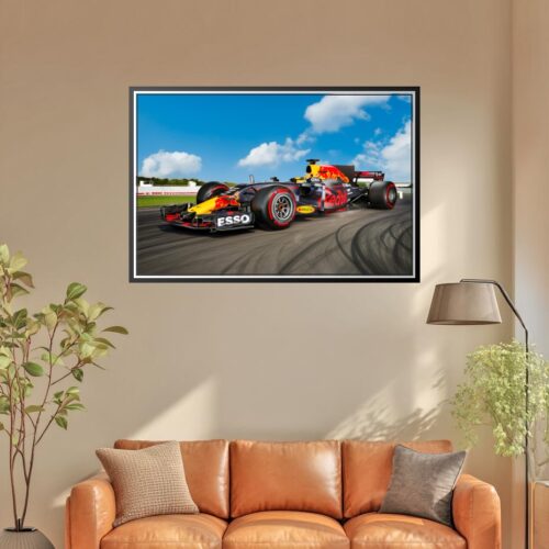Racing Formula 1 Car Poster – Dynamic Track Wall Art picture