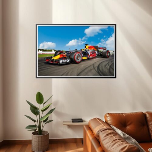 Racing Formula 1 Car Poster – Dynamic Track Wall Art picture
