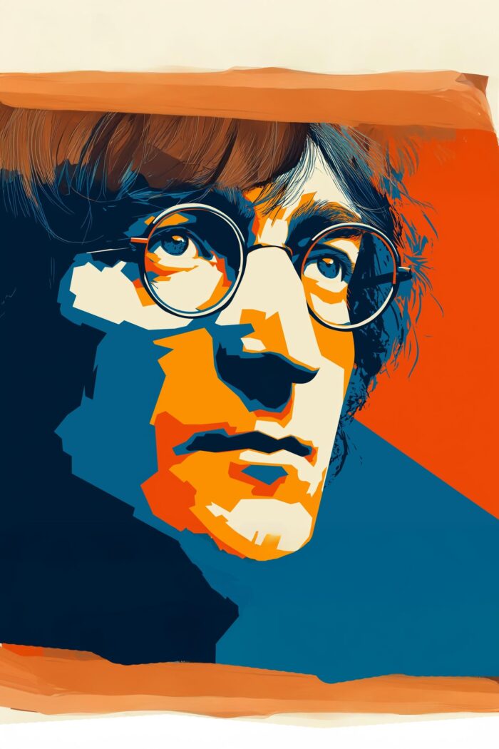 Pop Art Poster of Iconic John Lennon – Bold Retro Style Wall Art picture