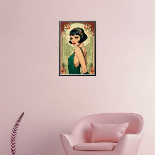 Art Deco Glamour Lady Poster – Vintage Style Wall Art picture