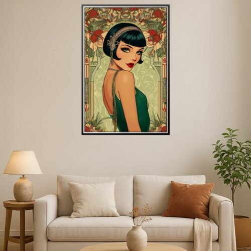 Art Deco Lady Poster – Vintage Glamour Wall Art picture
