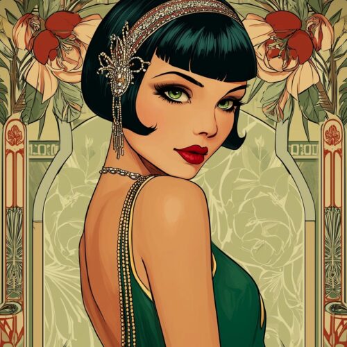 Art Deco Lady Poster – Vintage Glamour Wall Art picture