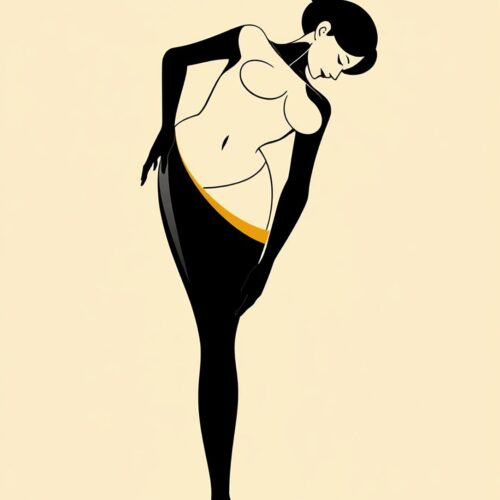 Minimalist Figurative Woman Poster – Modern Line Art Style picture
