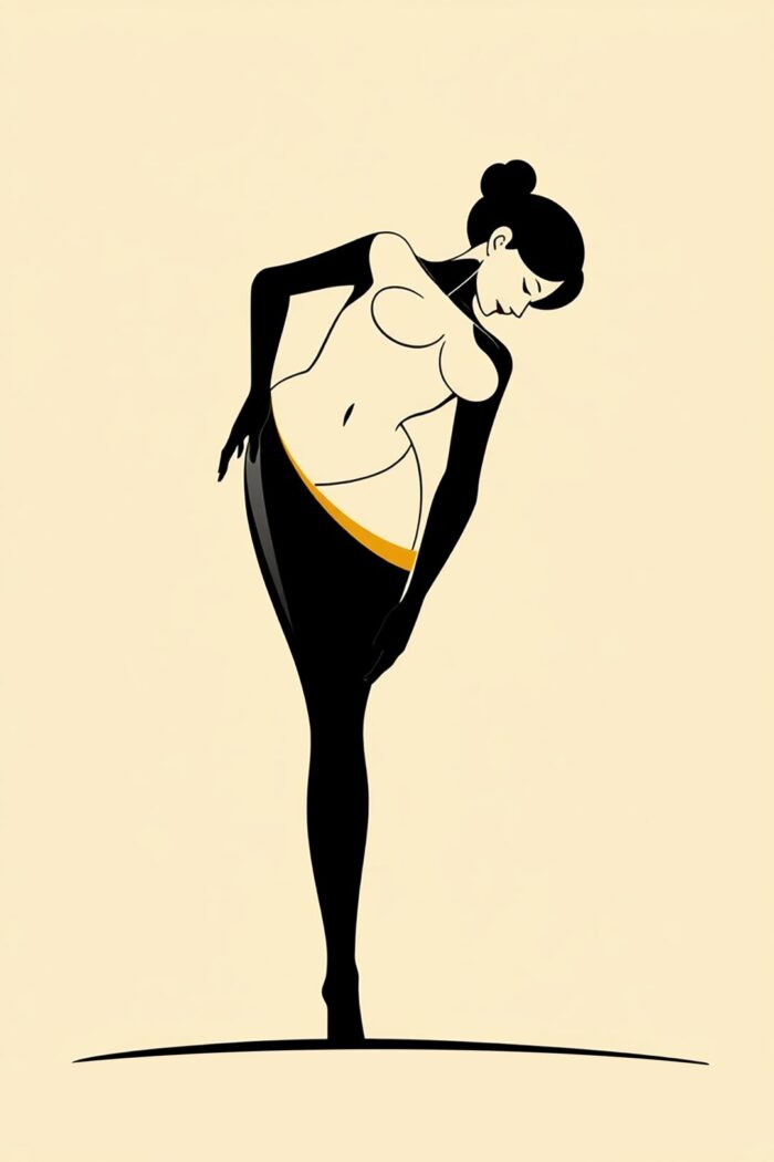 Minimalist Figurative Woman Poster – Modern Line Art Style picture