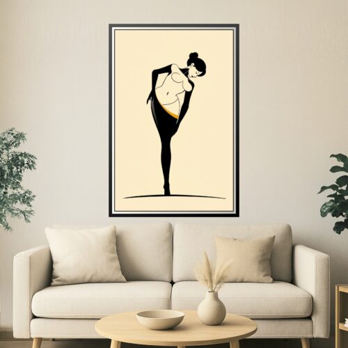 Minimalist Figurative Woman Poster – Modern Line Art Style picture