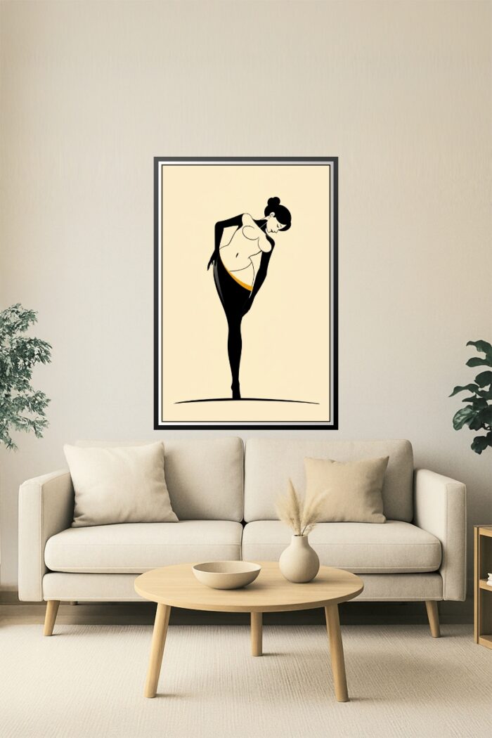 Minimalist Figurative Woman Poster – Modern Line Art Style picture